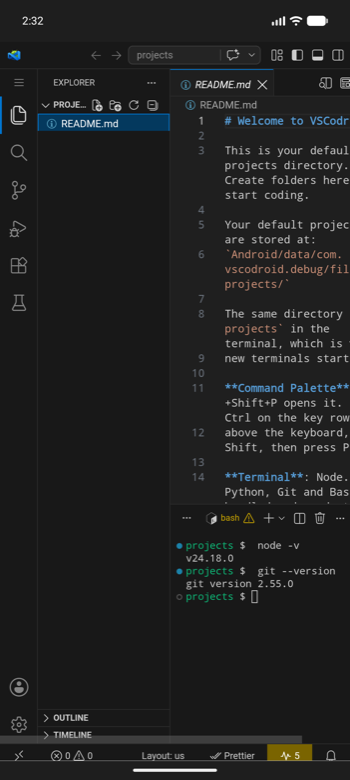 A source file open in the editor with syntax highlighting.